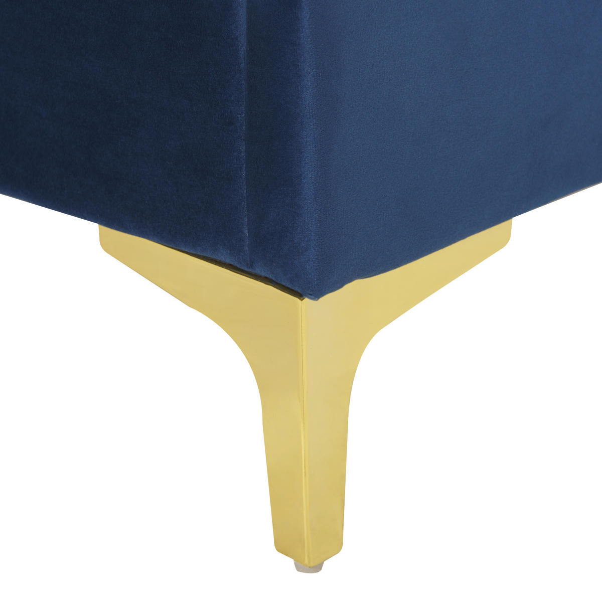 DOPPELBETT 160/200cm Marineblau Limoux - Blau, Textil (160/200cm) - Beliani