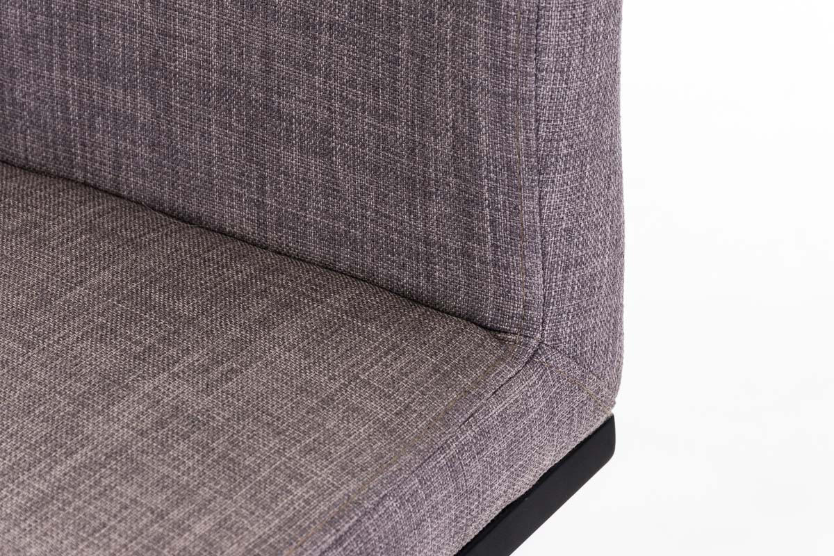 BARHOCKER Carin Stoff Grau Schwarz - Grau, Textil/Metall (42/86/44cm) - DELUKE