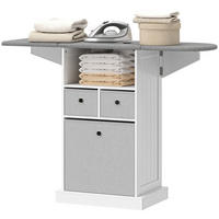 BÜGELBRETTSCHRANK Weiß 1 Stück - Weiß, Holzwerkstoff (37/89.5/121cm) - GiPP