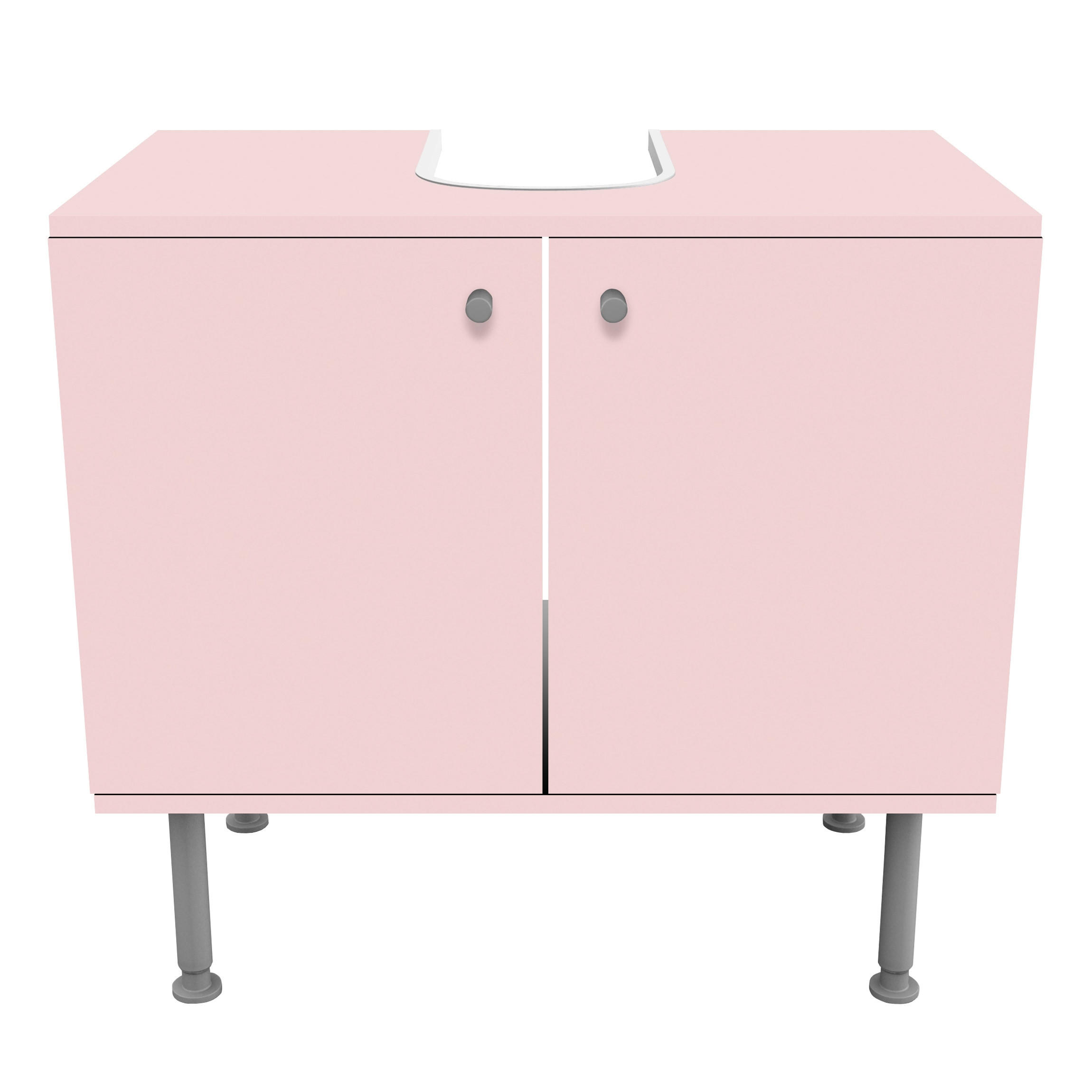 WASCHBECKENUNTERSCHRANK Colour Rose 60/55/35 cm - Rosa, Holzwerkstoff (60/55/35cm) - Bilderwelten