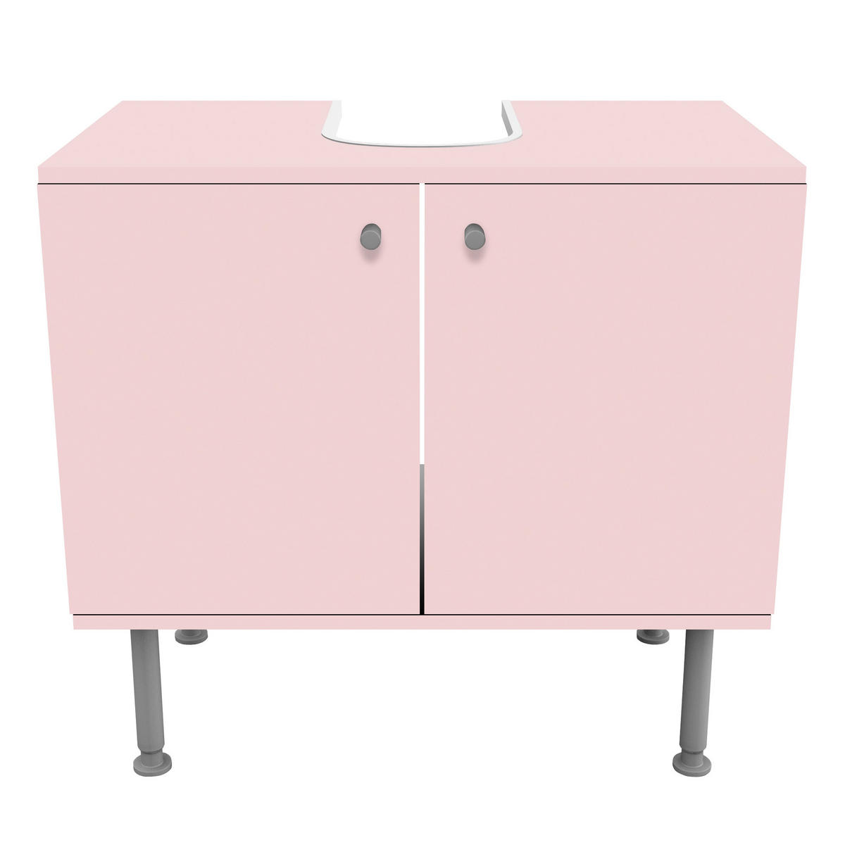 WASCHBECKENUNTERSCHRANK Colour Rose 60/55/35 cm - Rosa, Holzwerkstoff (60/55/35cm) - Bilderwelten