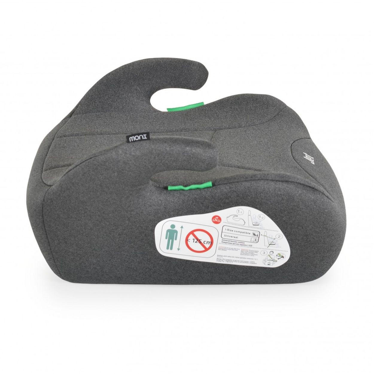 KINDERSITZERHÖHUNG Jet i-Size grau (125-150cm) Gruppe 3 Armlehne Bezug waschbar - Hellgrau, Kunststoff (42/20/38cm) - Moni