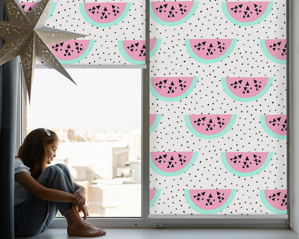 VNÚTORNÁ roleta - okenná roleta - roleta - 70x140 cm - Vodný melón - pink, plast (70/140/0.5cm) - TULUP