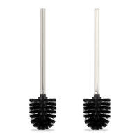 2XTOILETTENBÜRSTEN - Schwarz, Kunststoff/Metall (8/36/8cm) - Relaxdays