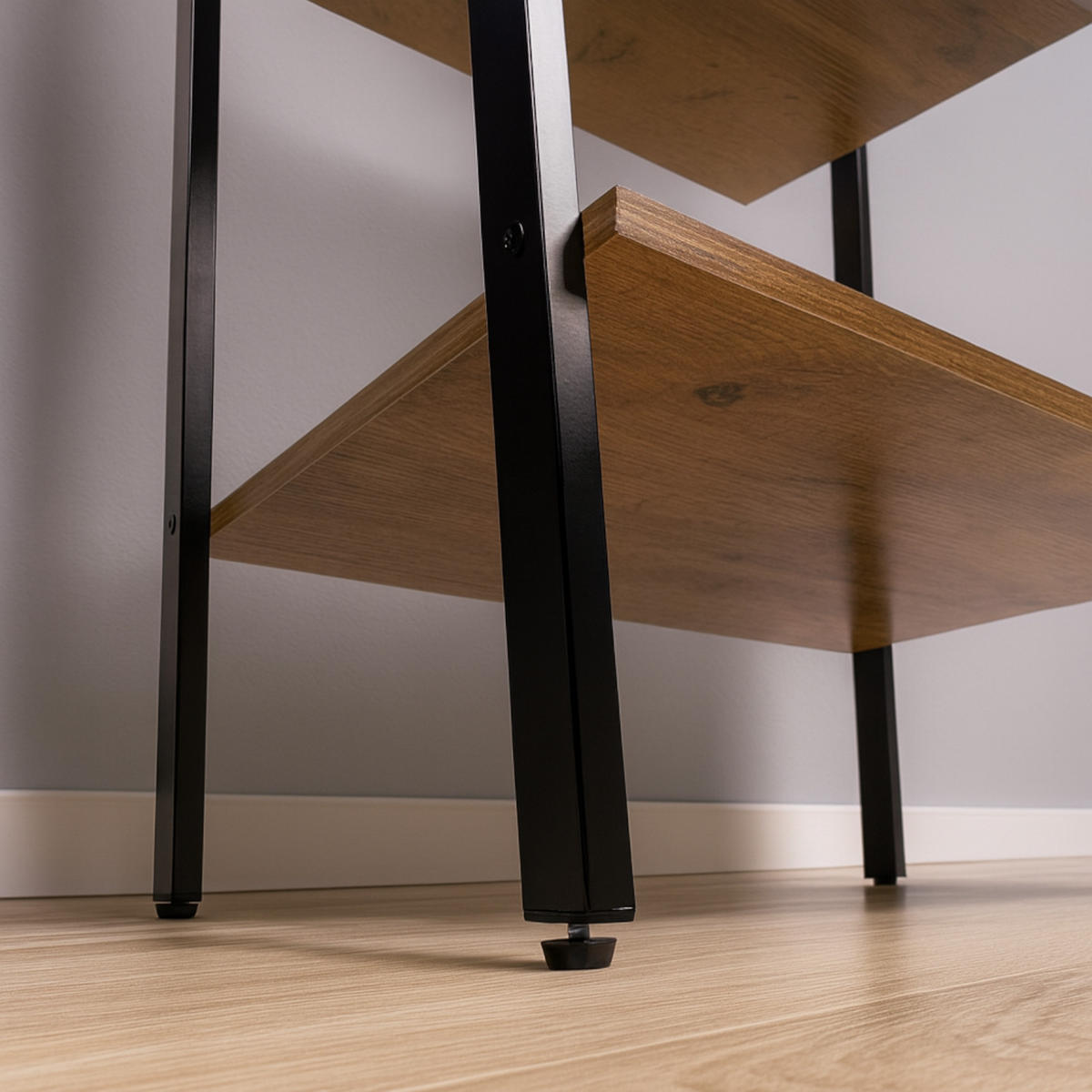 REGAL Metall Holzoptik Hellbraun 4 Böden 56/34/137 cm - Hellbraun, Holzwerkstoff (56/138/34cm) - Begryf