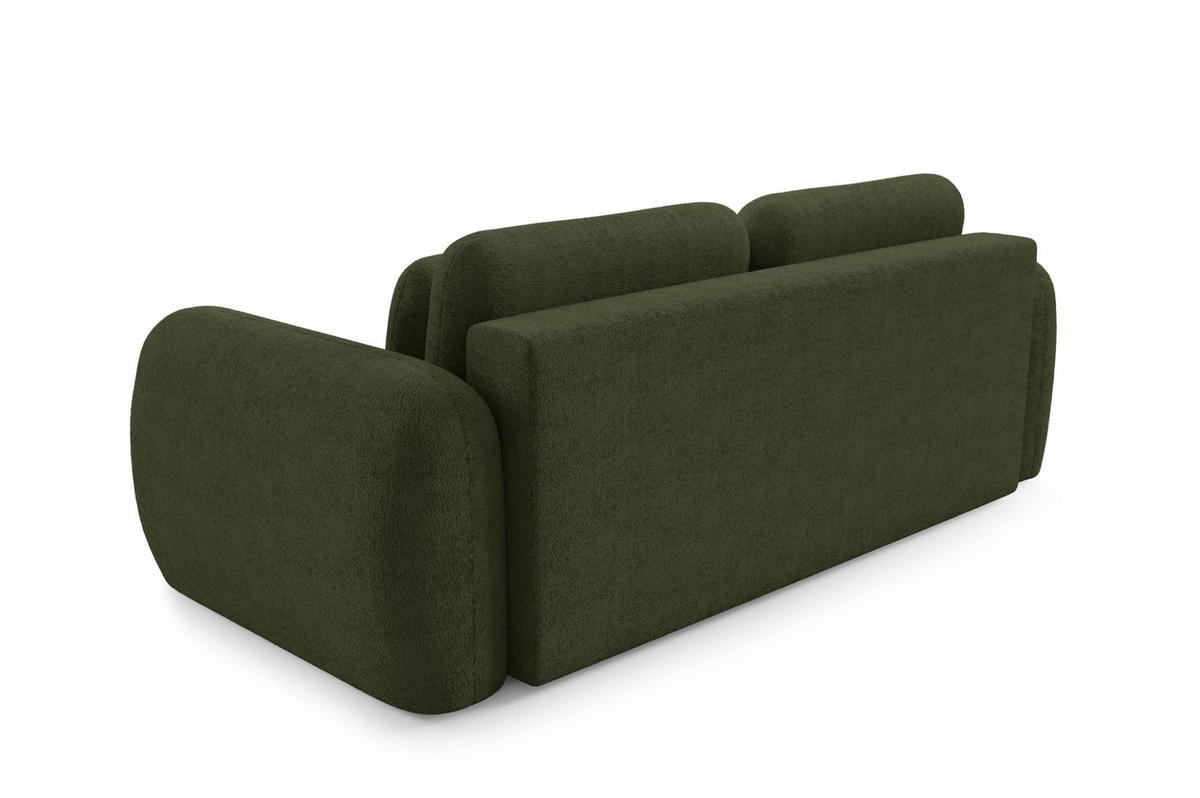 SCHLAFSOFA Caria - Grün, Holzwerkstoff/Textil (266/95/110cm) - Fun Möbel