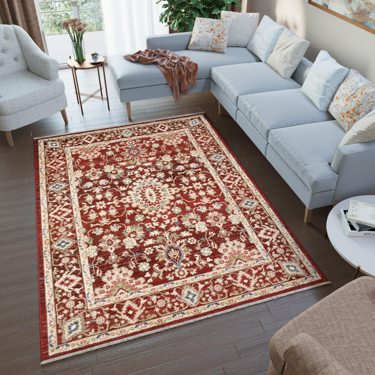 TEPPICH RIVIOLI Rot 80/150 cm - Rot, Textil (80/150cm) - Tapiso