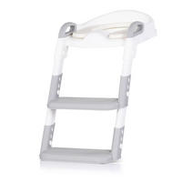 TOILETTENTRAINER Kiddy grau Toilettensitz, höhenverstellbar, Griffe, Stufen, ab 2 bis 8 Jahren - Grau, Kunststoff (33/35cm) - Chipolino