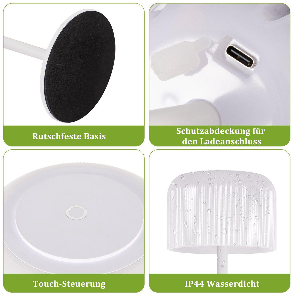 TISCHLAMPE Silas 13/11/30.5 cm - Weiß, Kunststoff (13/11/30.5cm) - ZMH