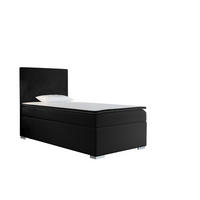 BOXBETT Mit Bettkasten Matratze Topper ICON Schwarz 80x200 cm Links - Schwarz, Holz (80/200cm) - Kaiser Möbel