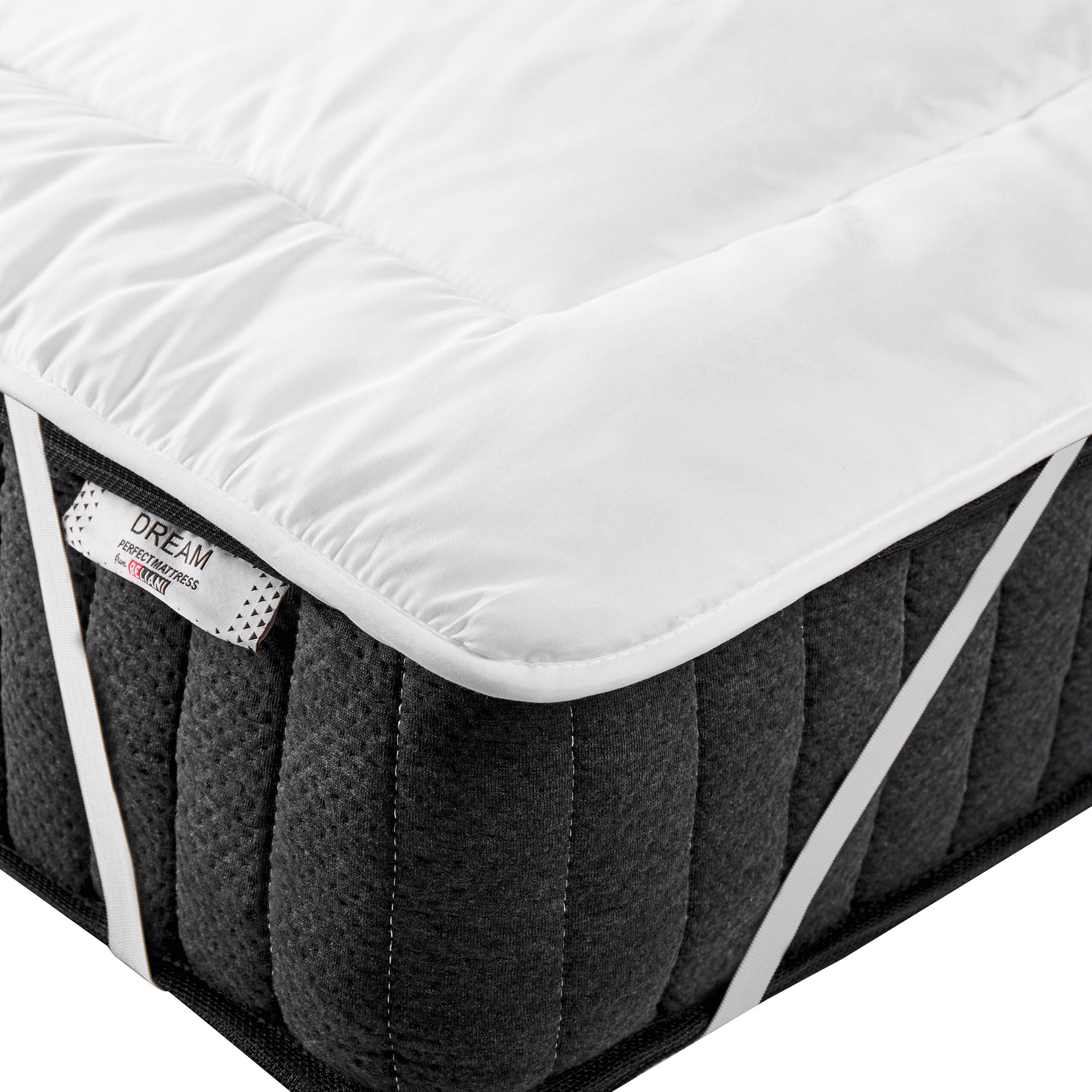 MATRATZENTOPPER 140/200 cm Aizkorri - Weiß, Textil (140/200cm) - Beliani