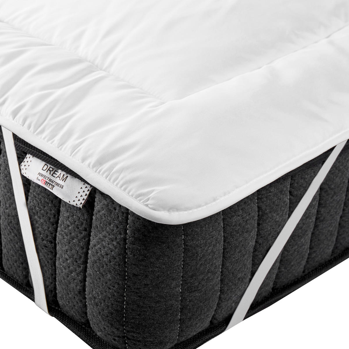 MATRATZENTOPPER 140/200 cm Aizkorri - Weiß, Textil (140/200cm) - Beliani