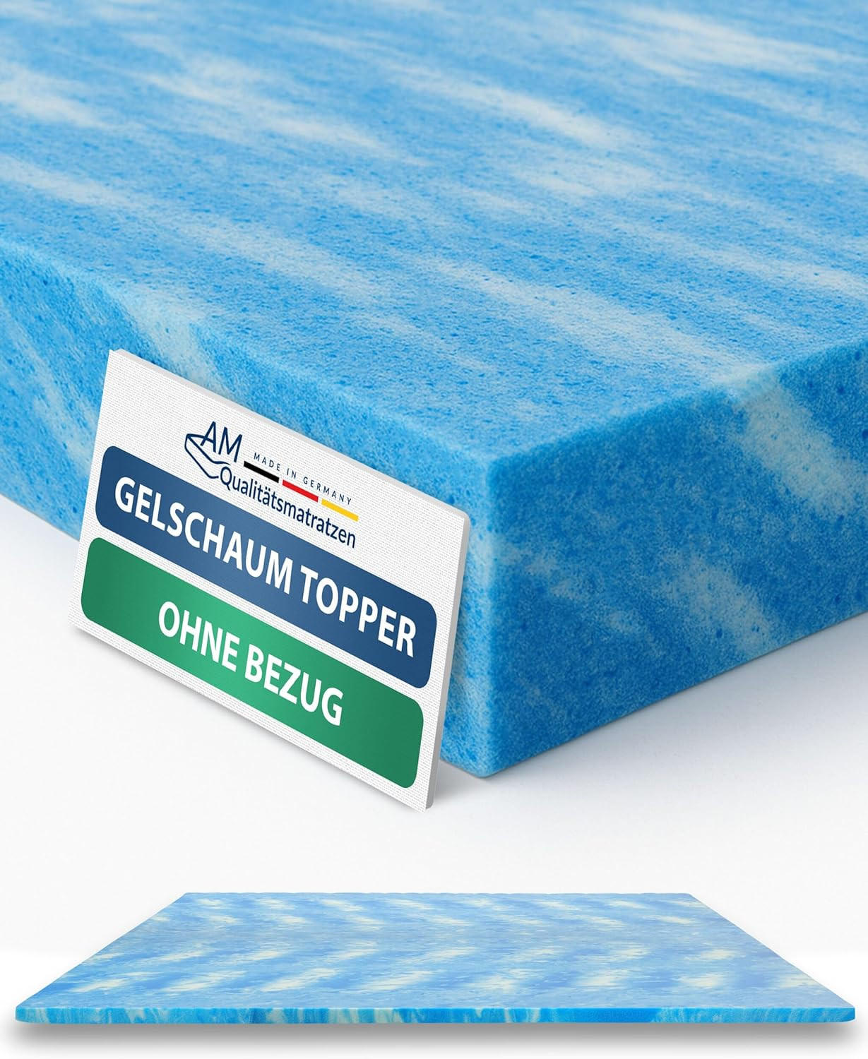 AM Qualitätsmatratzen GELOVÁ topper bez potahu 200/200 cm - výška 4 cm