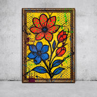 GEMÄLDE Blütenrausch Schattenfugenrahmen Gold 120x80 cm - Goldfarben, Holz (120/80cm) - YS-art gallery