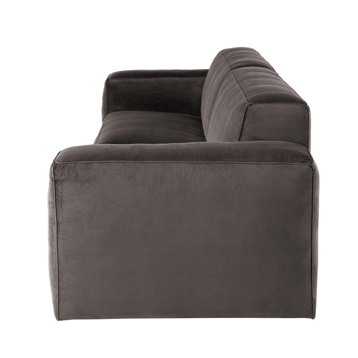 3-SITZER SOFA - Braun/Grau, Textil (240/75/96cm) - home24