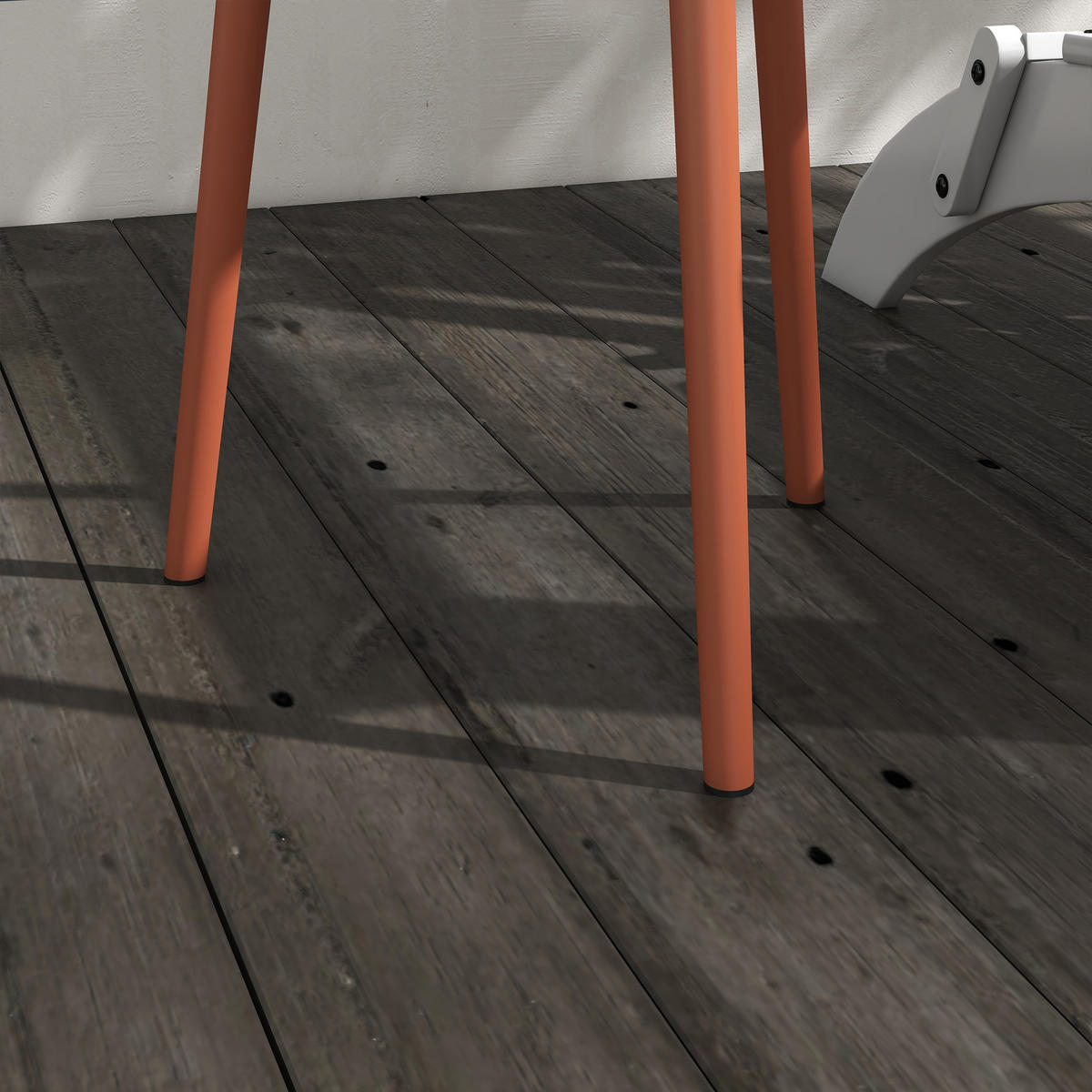 BEISTELLTISCH Garten - Rot, Metall (40/40/50cm) - Outsunny