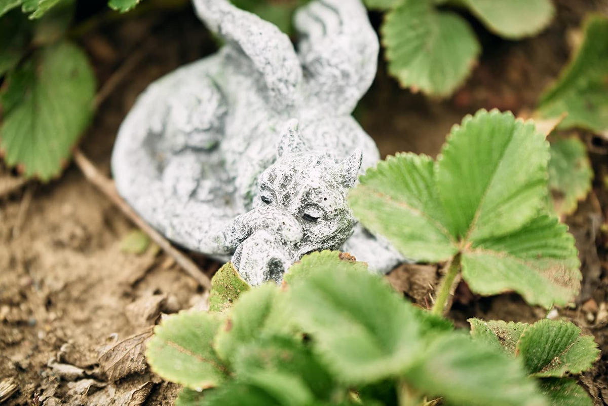 STEINFIGUR Drache Pedro, frostfest, Steinguss - Grau, Stein (13/8/11cm) - stoneandstyle