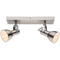 DECKENLEUCHTE Metall Silber bewegliche Spots - Silberfarben, Metall (32/14/14cm) - Globo Lighting