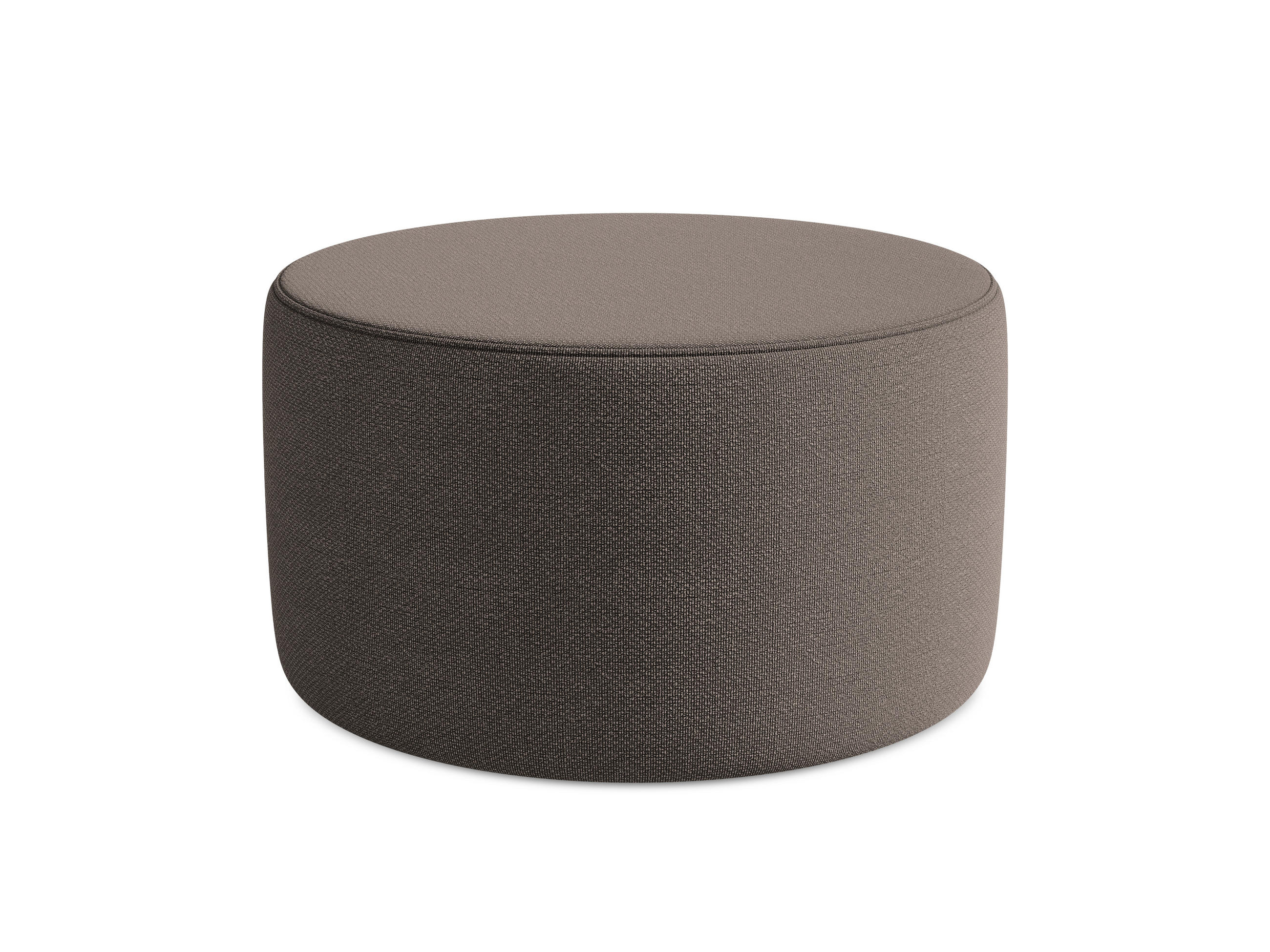 POUF Bouclé Stoff Braun - Schwarz/Braun, Kunststoff/Textil (81/46/81cm) - Makamii