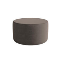 POUF Bouclé Stoff Braun - Schwarz/Braun, Kunststoff/Textil (81/46/81cm) - Makamii
