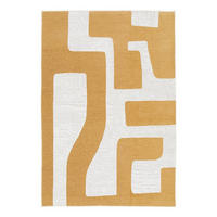 ZEITGENÖSSISCHER Teppich 100% recycelt gelb - Gelb, Textil (120/170cm) - AFK Living