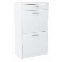 SCHUHSCHRANK 2D1S Weiß 50/28/92 cm - Weiß, Holzwerkstoff (50/92/28cm) - Matkam Möbel