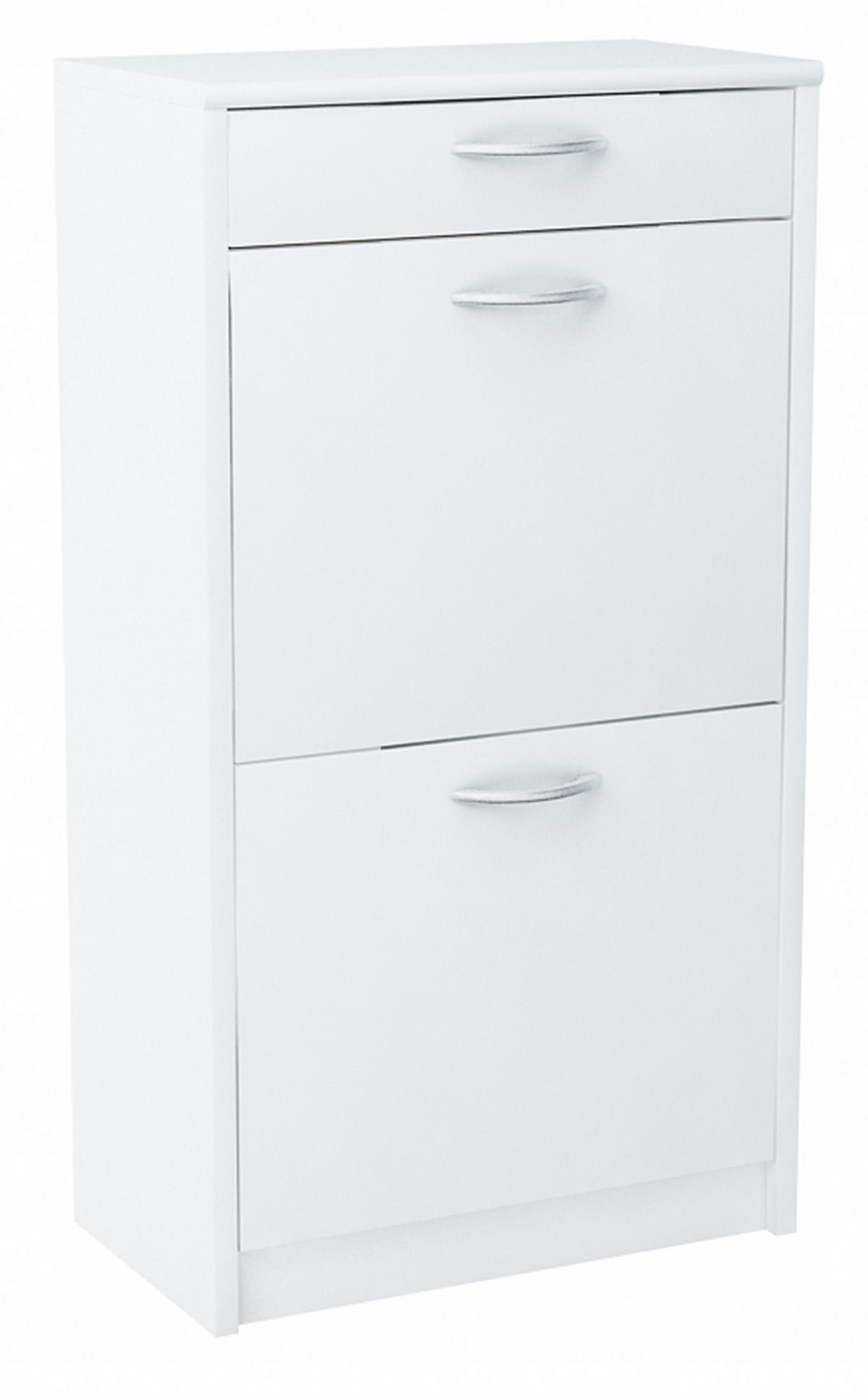 SCHUHSCHRANK 2D1S Weiß 50/28/92 cm - Weiß, Holzwerkstoff (50/92/28cm) - Matkam Möbel