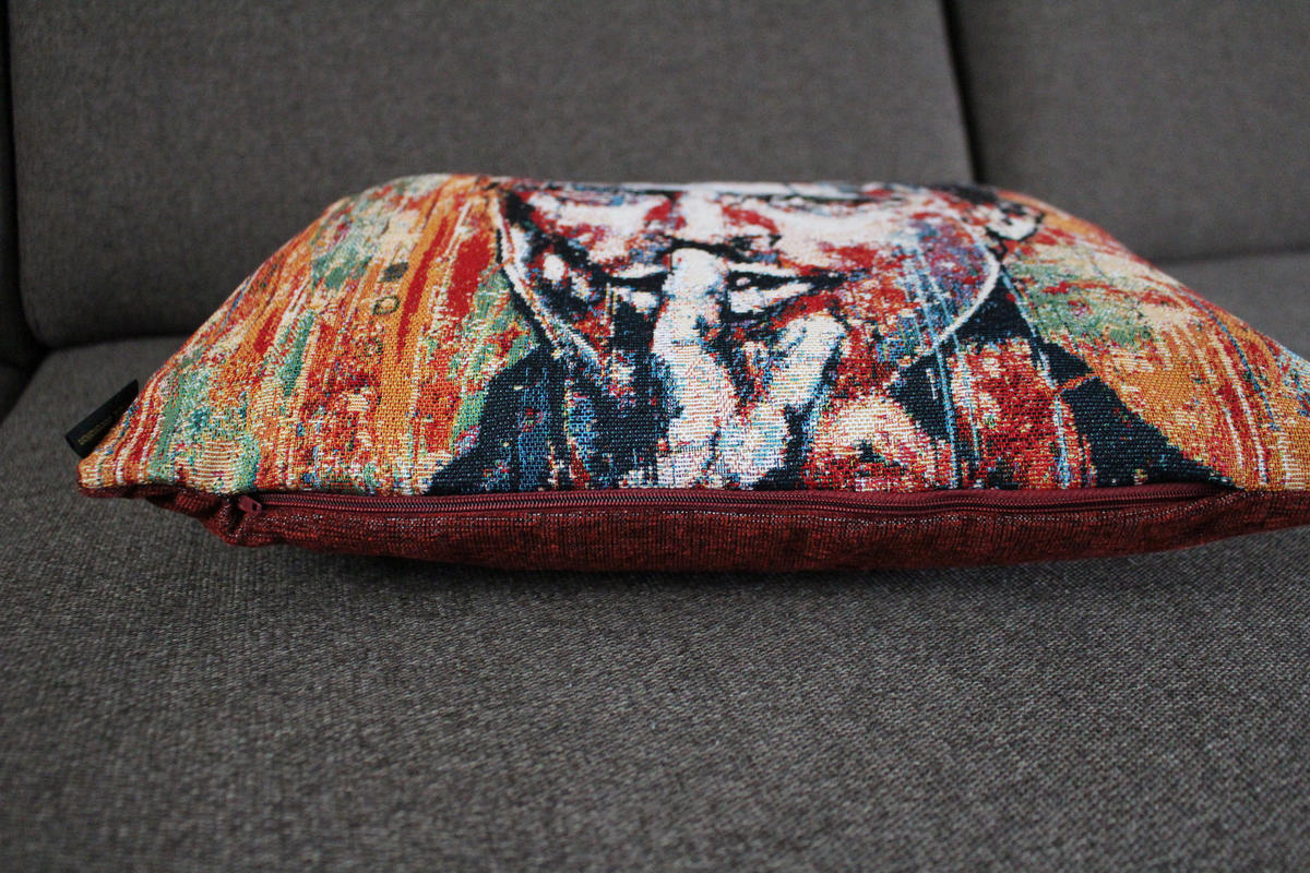 KISSENHÜLLE STARS - Dunkelorange/Multicolor, Textil (45/45cm) - Yve! decoration