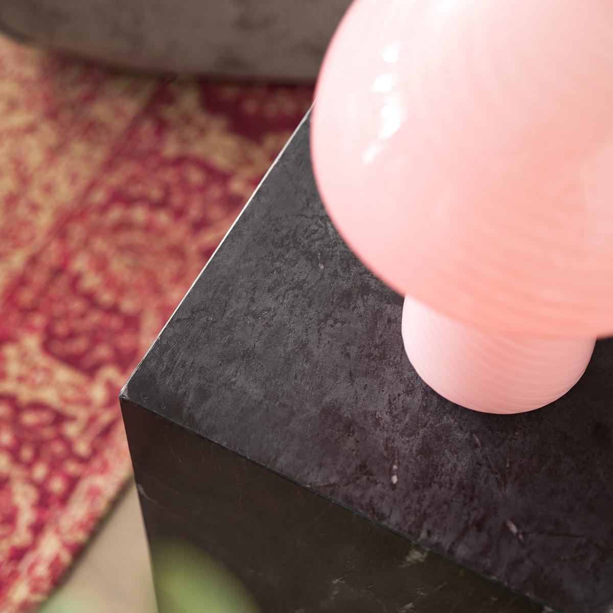 BEISTELLTISCH - Marmor - Schwarz, Stein (30/30/48cm) - home24