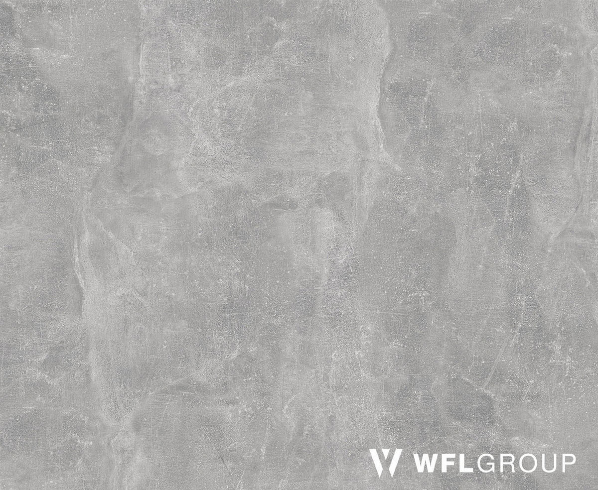 ESSTISCH Valentino rechteckig ausziehbar, Grauer Beton 140/180/80/75 cm - Hellgrau/Schwarz, Holzwerkstoff/Metall (140/80/75cm) - WFL GROUP