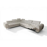 ECKSOFA Bastien Relax - Creme, Holzwerkstoff/Textil (260/330cm) - Fun Möbel