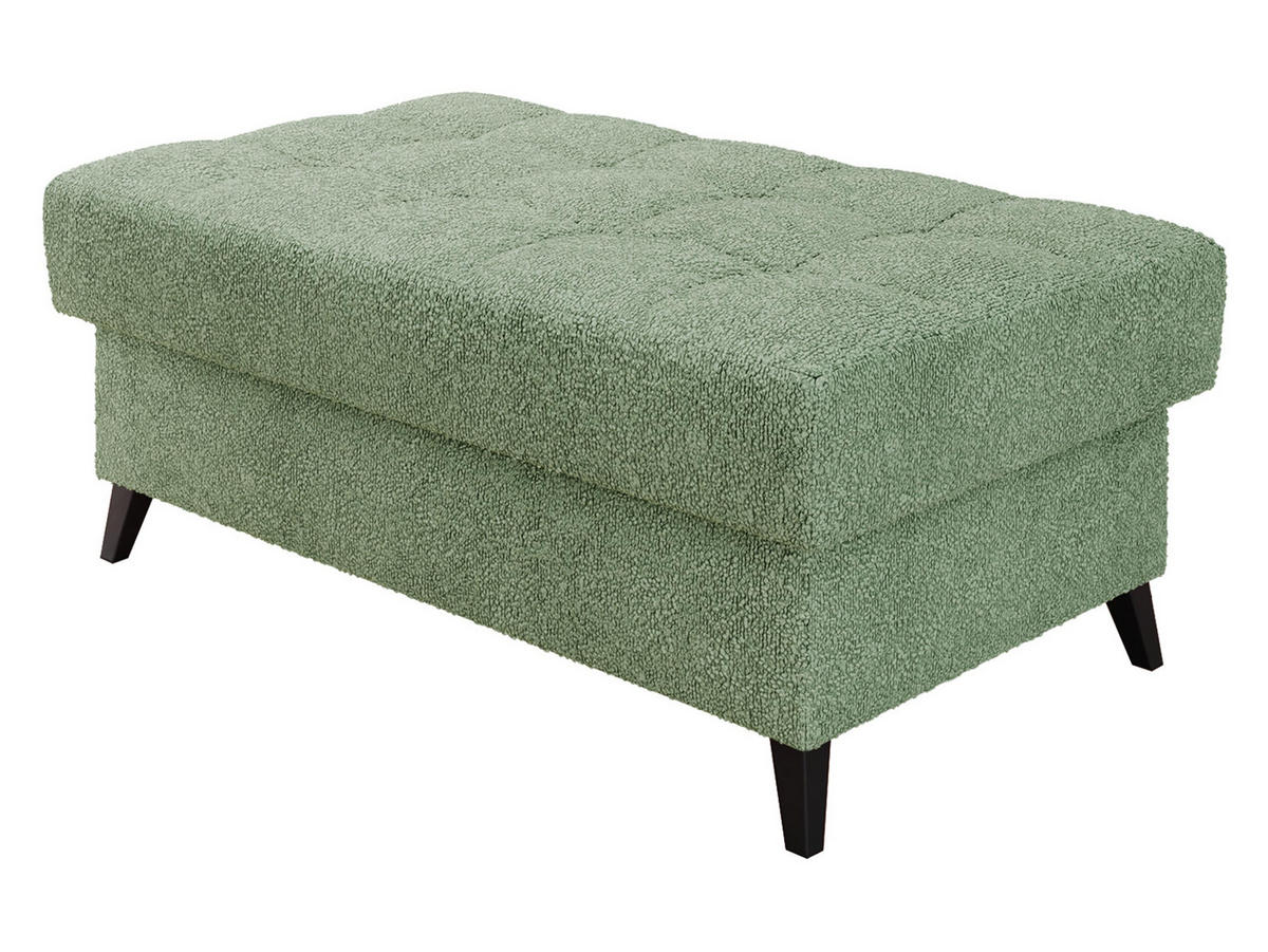 POLSTERHOCKER Nord - Schwarz/Hellgrün, Holz/Textil (106/44/67cm) - MIRJAN24
