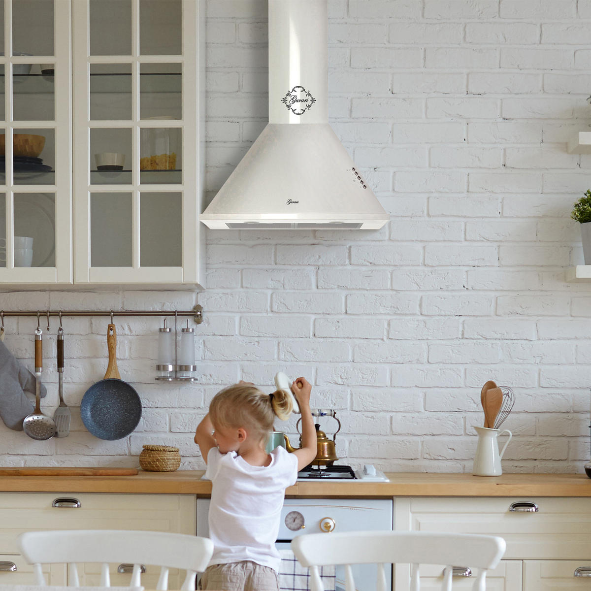 DUNSTABZUGSHAUBE GCH C 046 WH 6 N 60 cm Weiß - Weiß, Metall (60/117/50cm) - Gurari