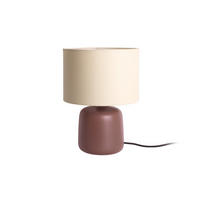 TISCHLAMPE Alma Straight 23/23/33 cm - Altrosa, Keramik (23/23/33cm) - Leitmotiv