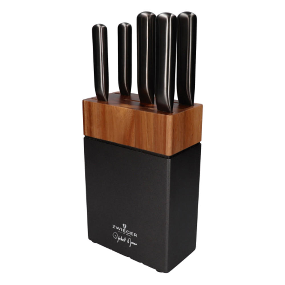 MESSERSET Darque Schwarz 36/18.5/9 cm Metall - Schwarz, Metall - Mondex
