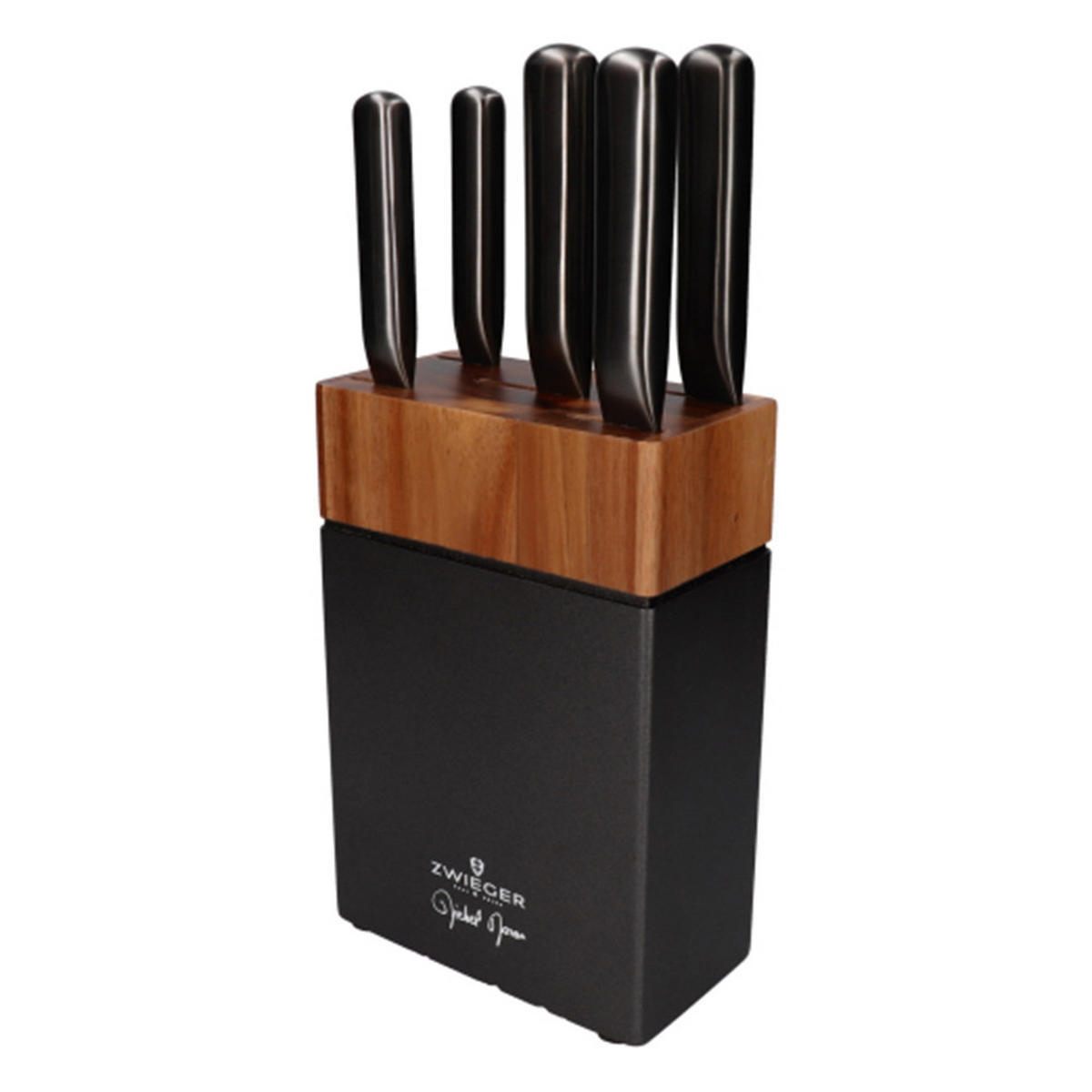 MESSERSET Darque Schwarz 36/18.5/9 cm Metall - Schwarz, Metall - Mondex