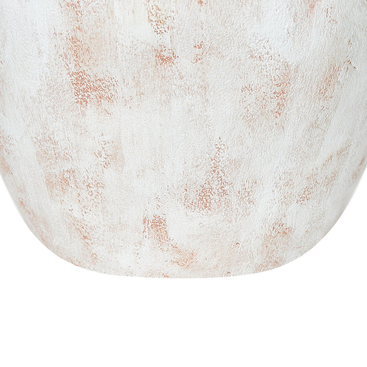 DEKOVASE Terrakotta weiß Ipoh - Weiß, Stein (30cm) - Beliani