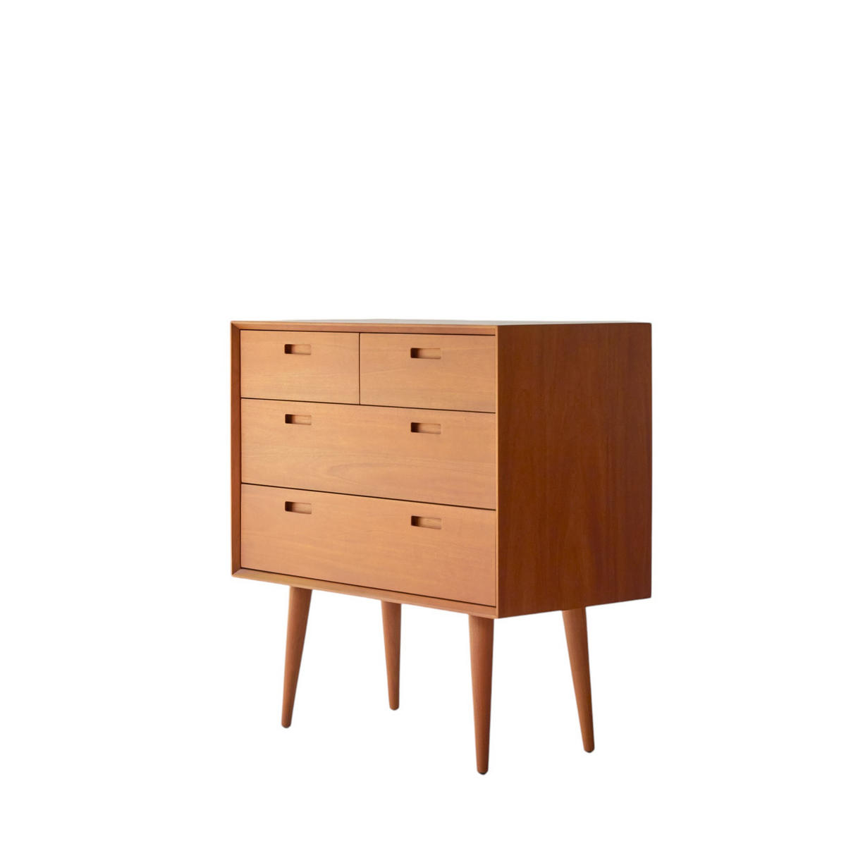 KOMMODE Magda 50's Natur aus Mahagoni - Naturfarben, Holz (92/94/45cm) - Tikamoon