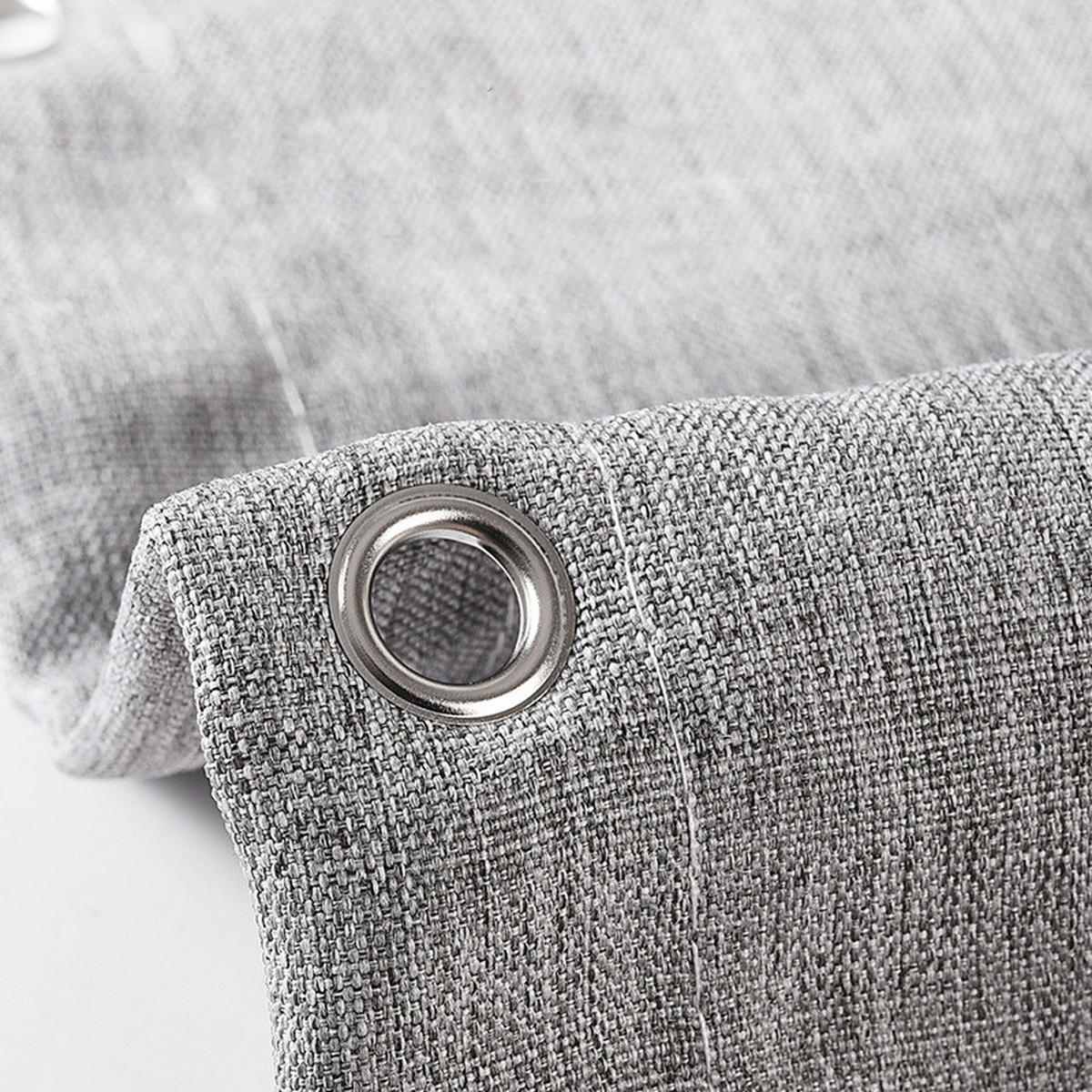 DUSCHVORHANG Leinen Badezimmer Grau - Grau, Textil (180/200cm) - MCBOSON