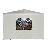 SEITENPLANE Roland für Pavillon mit Fenster 300x190 cm, Wasserabweisend, Farbe: Ecru - Naturfarben, Kunststoff (300/190/0.3cm) - TPFGarden