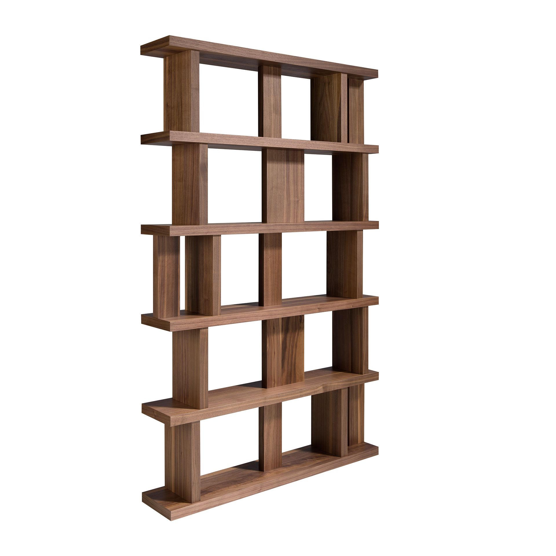 REGAL Regal aus Walnussholz 120/23/195 cm - Walnussfarben, Holz (120/195/23cm) - ANGEL CERDA
