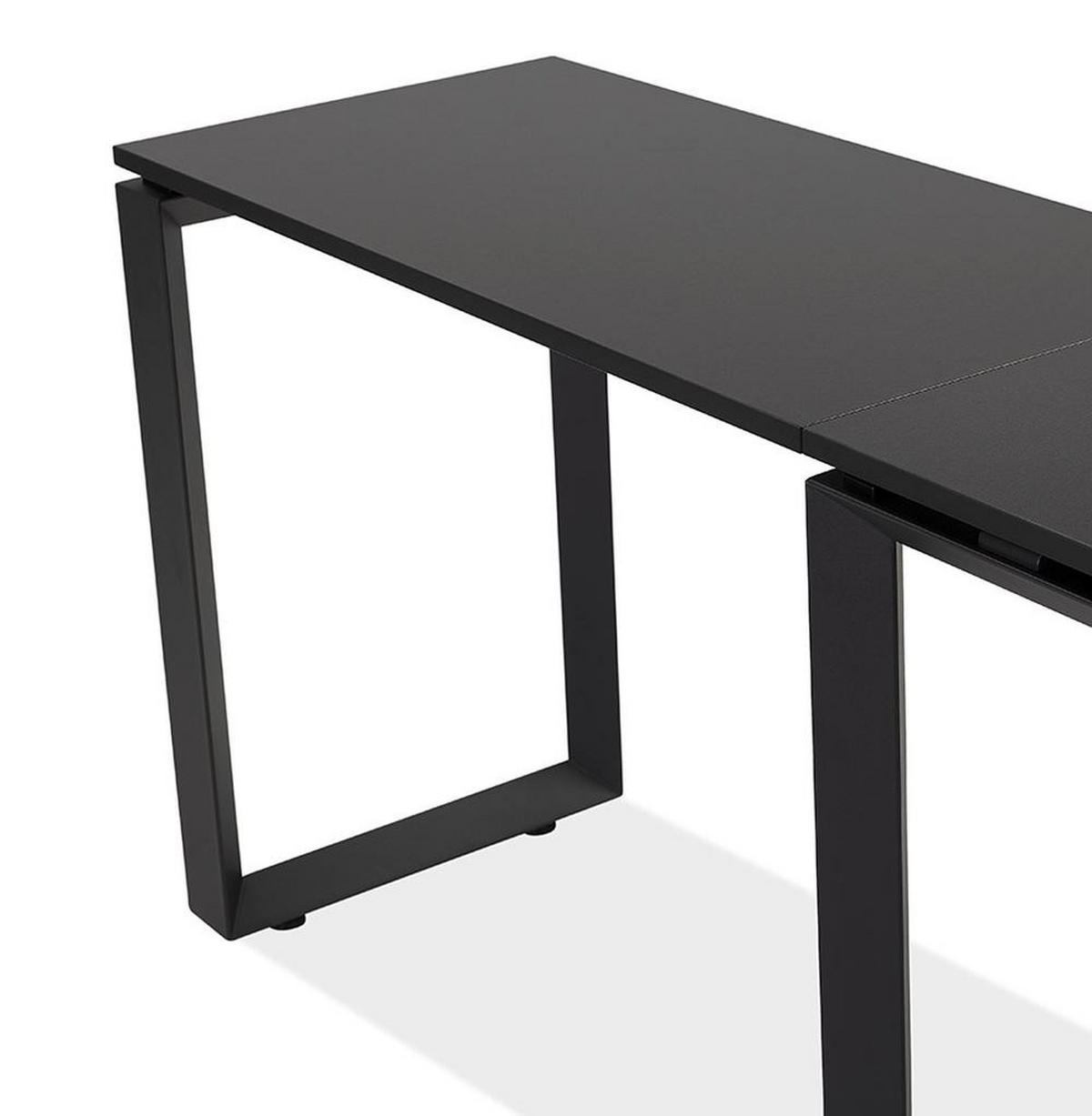 ECKSCHREIBTISCH L-Form Platzsparend Für Großraumbüro XERAL, Schwarz 170x160x74,8 cm - Schwarz, Holzwerkstoff/Metall (160/170/75cm) - KADIMA DESIGN