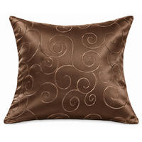 KISSENBEZUG 60/60 cm Braun Damast Circle - Braun, Textil (60/60cm) - TiborTex
