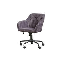 BÜROSTUHL KAYA Anthrazit Velvet - Anthrazit/Schwarz, Textil (64/79/61cm) - KAWOLA