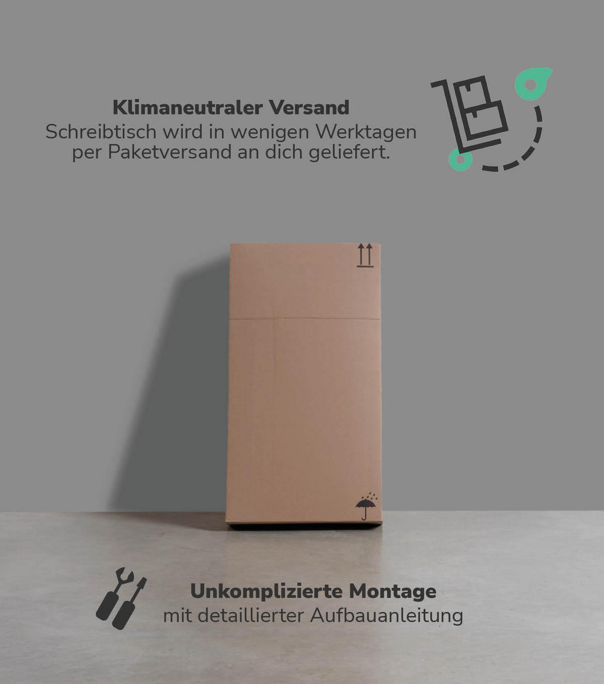 SCHREIBTISCH Der Produktive - Weiß, Holzwerkstoff (54/112/77cm) - Mokebo