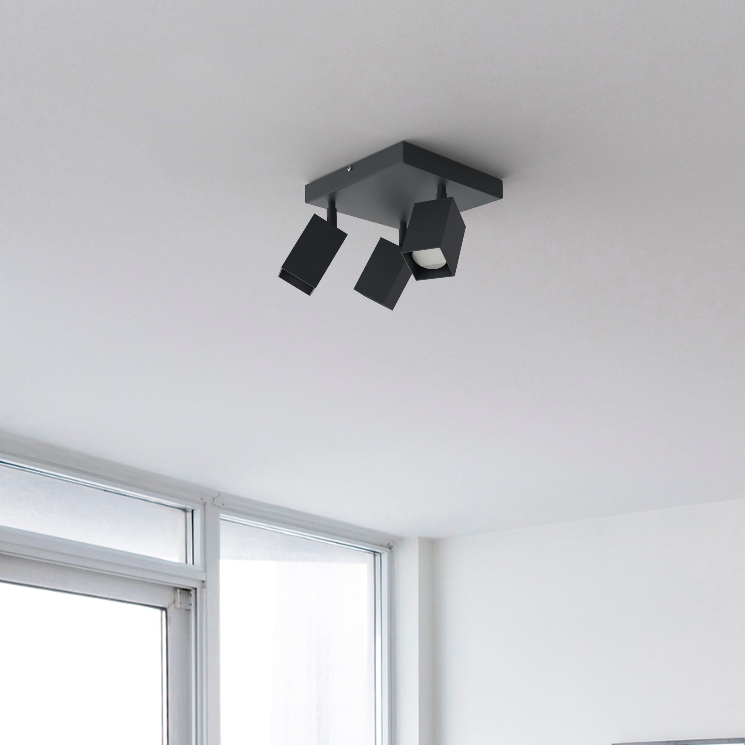 DECKENLEUCHTE - Anthrazit, Metall (25/25/18cm) - Lumicom