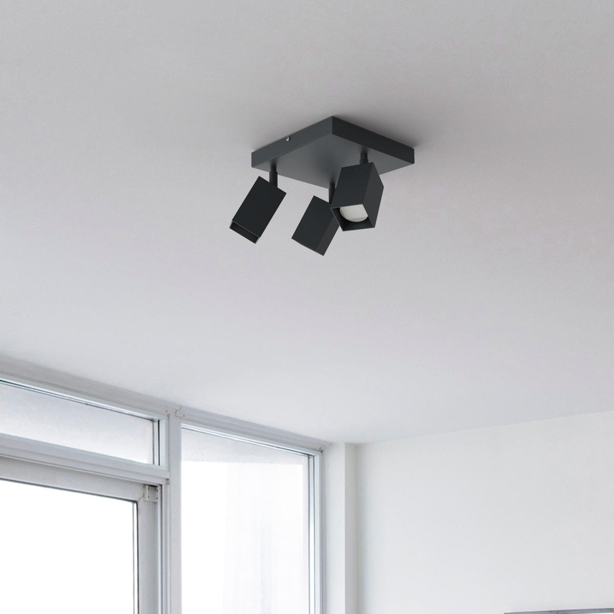 DECKENLEUCHTE - Anthrazit, Metall (25/25/18cm) - Lumicom