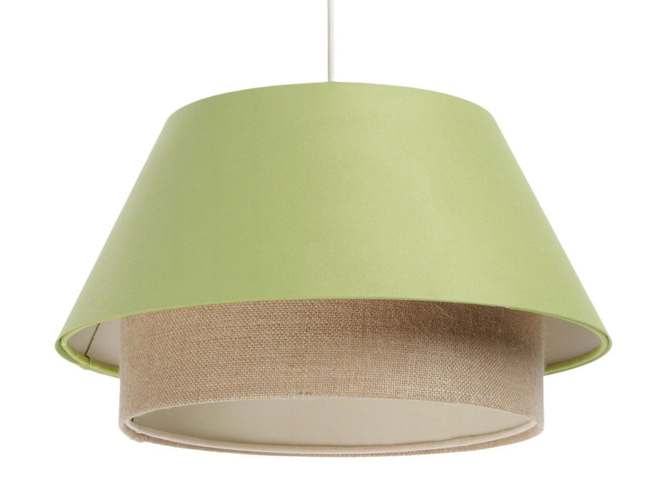 HÄNGELEUCHTE Grün 40/24 cm - Beige/Grün, Kunststoff (40/1.3/24cm) - ONZENO