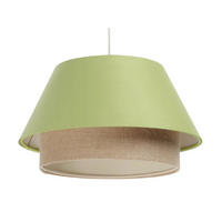 HÄNGELEUCHTE Grün 40/24 cm - Beige/Grün, Kunststoff (40/1.3/24cm) - ONZENO