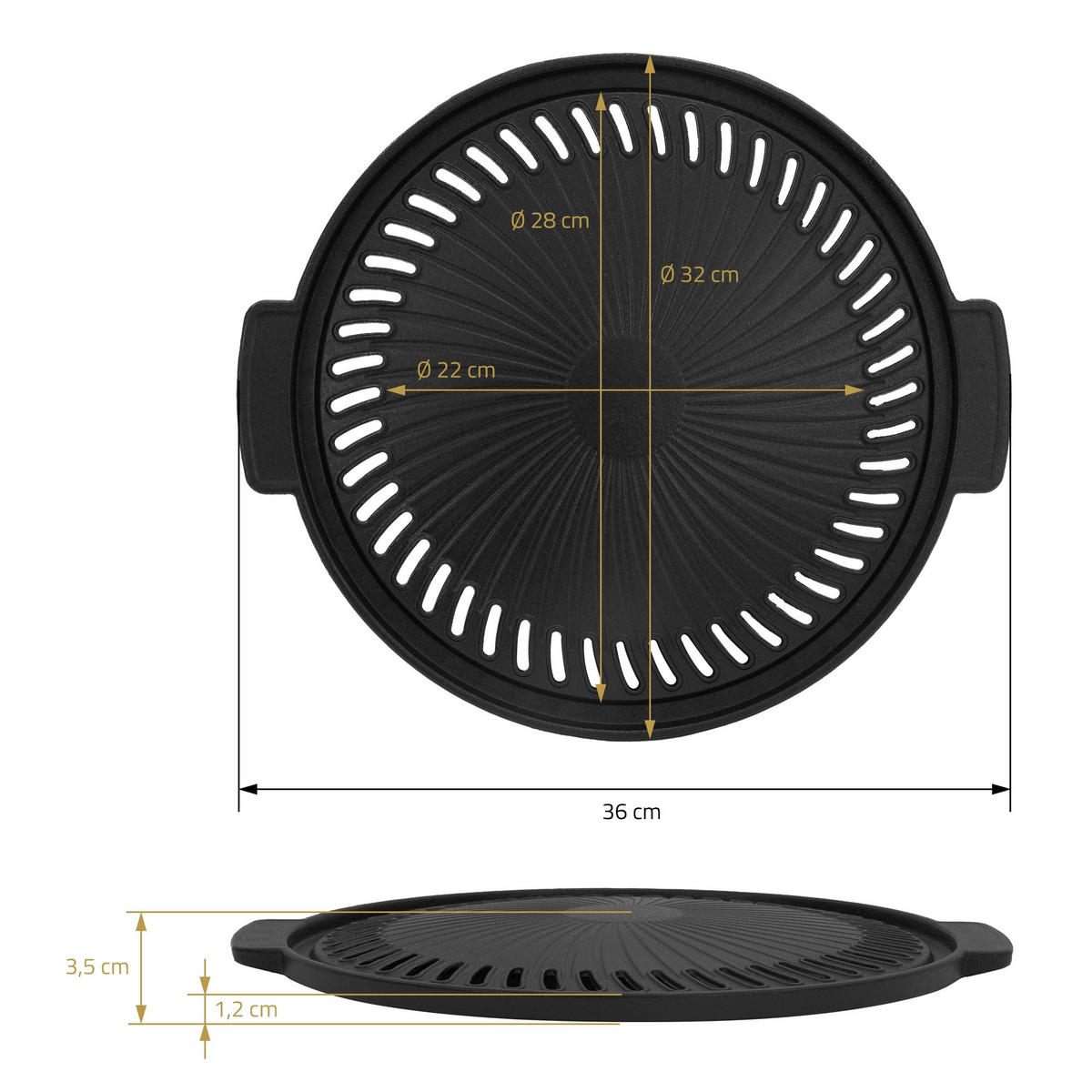 RAKETENOFEN mit Grillplatte Guss - Silberfarben, Metall (26/23/26cm) - BBQ Boss